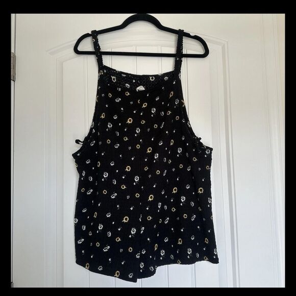 Self Esteem Floral Short Romper XXL Stretchy Boho Dark Cottagecore Sunflower - Picture 1 of 7